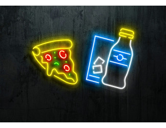FAST FOOD PIZZA LIGHTSANDWIRES NEONES LED