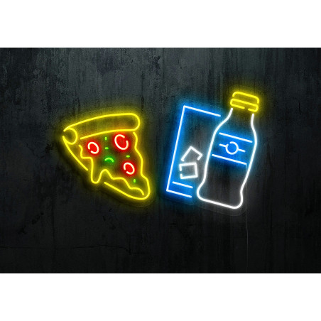 FAST FOOD PIZZA LIGHTSANDWIRES NEONES LED