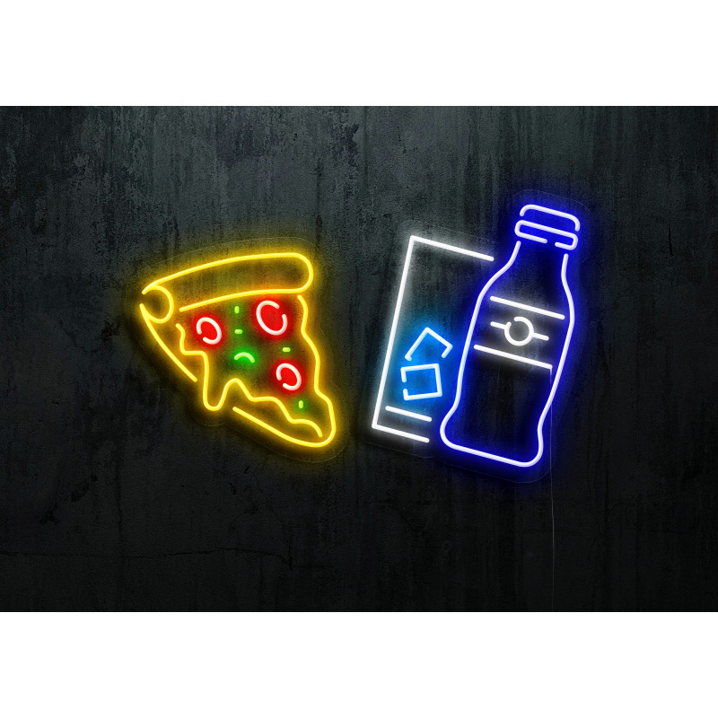 FAST FOOD PIZZA LIGHTSANDWIRES NEONES LED
