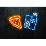 FAST FOOD PIZZA LIGHTSANDWIRES NEONES LED