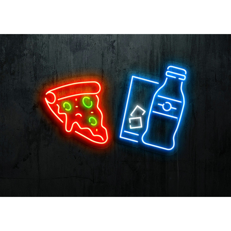 FAST FOOD PIZZA LIGHTSANDWIRES NEONES LED