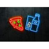 FAST FOOD PIZZA LIGHTSANDWIRES NEONES LED