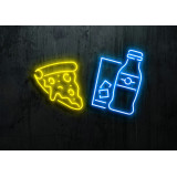 FAST FOOD PIZZA LIGHTSANDWIRES NEONES LED