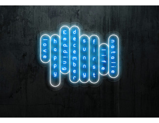 Carteles de neón LED - Luces de neón "Sopa de letras"