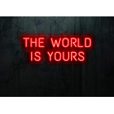 cartel luminoso the world is yours lightsandwires