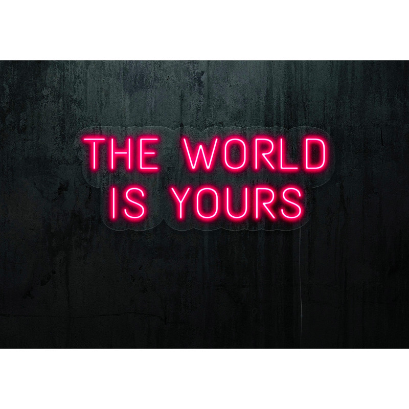 cartel luminoso the world is yours lightsandwires