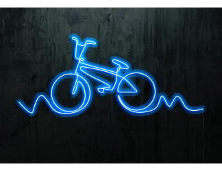 neon led silueta bici, lightsandwires