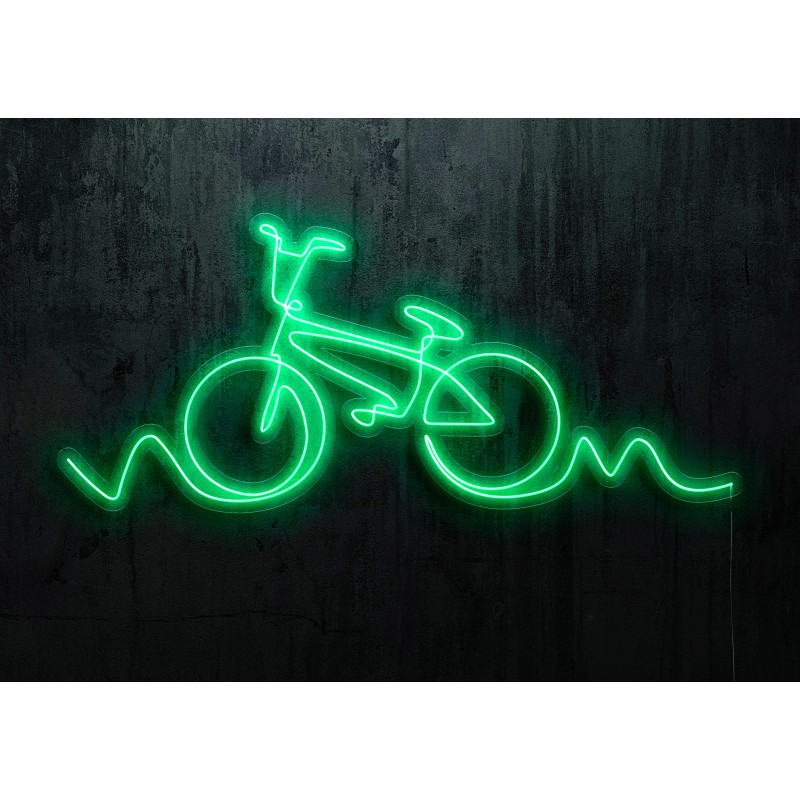 neon led silueta bici, lightsandwires