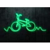neon led silueta bici, lightsandwires