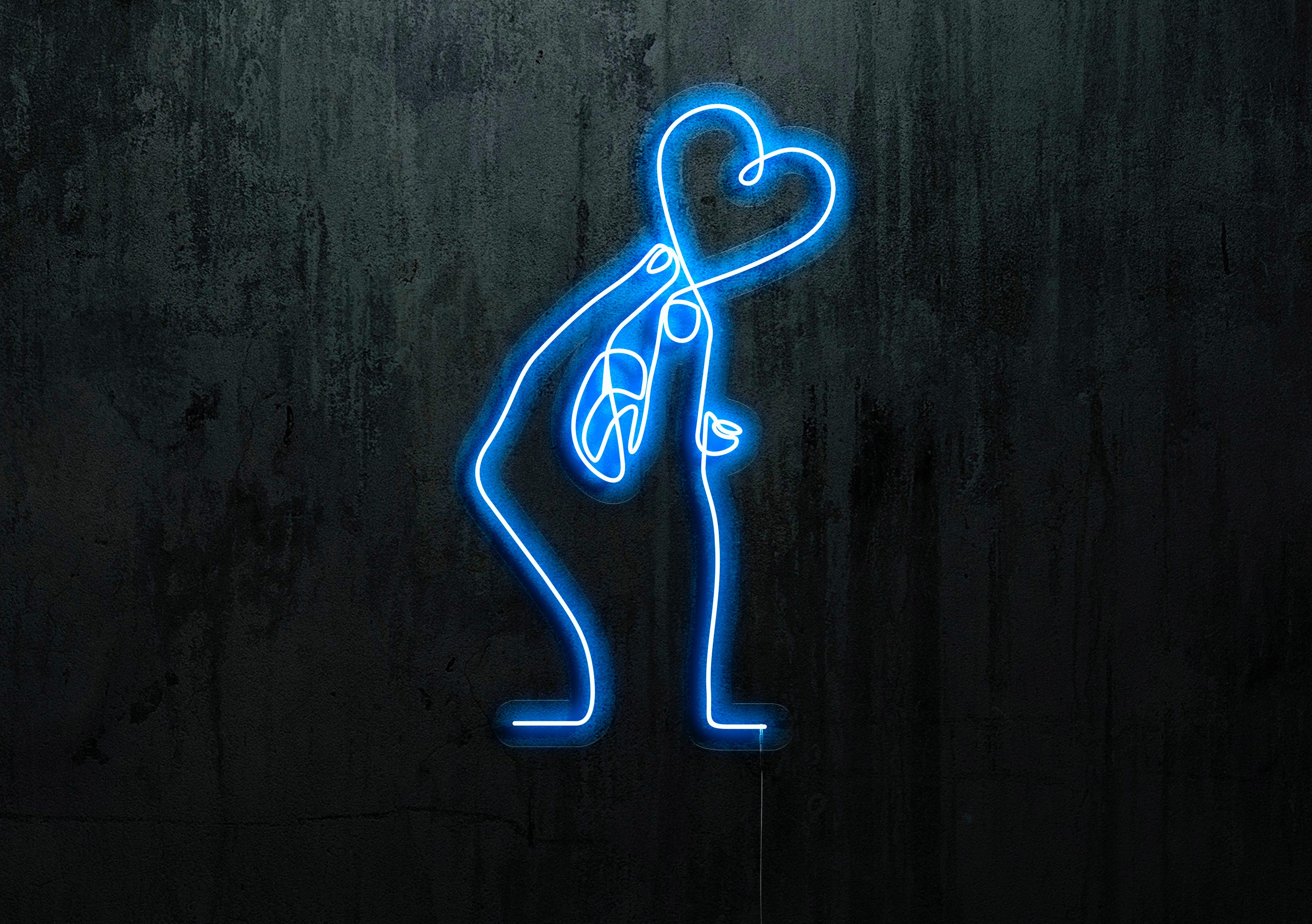 cartel luminoso sujeta al amor lightsandwires