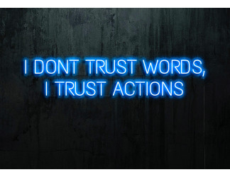 Neón Led "I dont trust words"lightsandwires