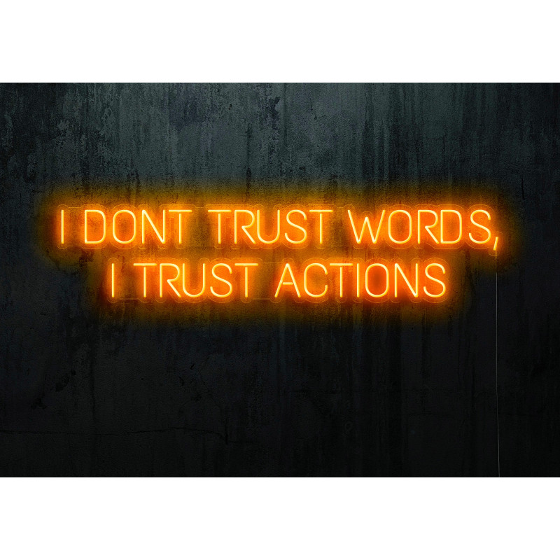 Neón Led "I dont trust words"lightsandwires