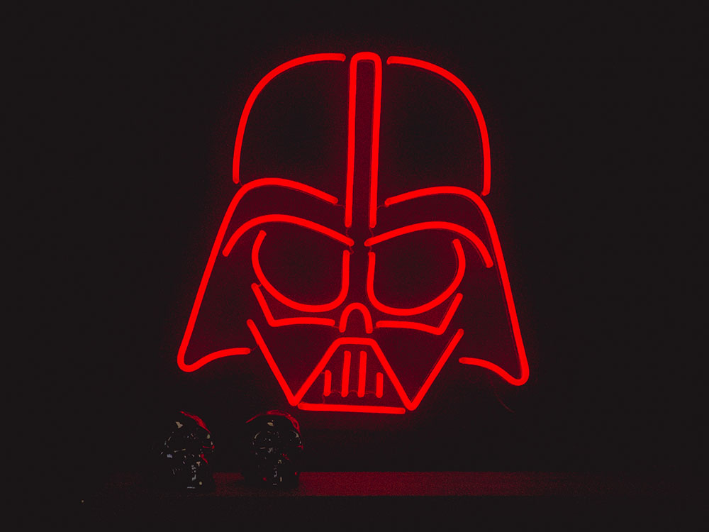 Neon LED Darth Vader