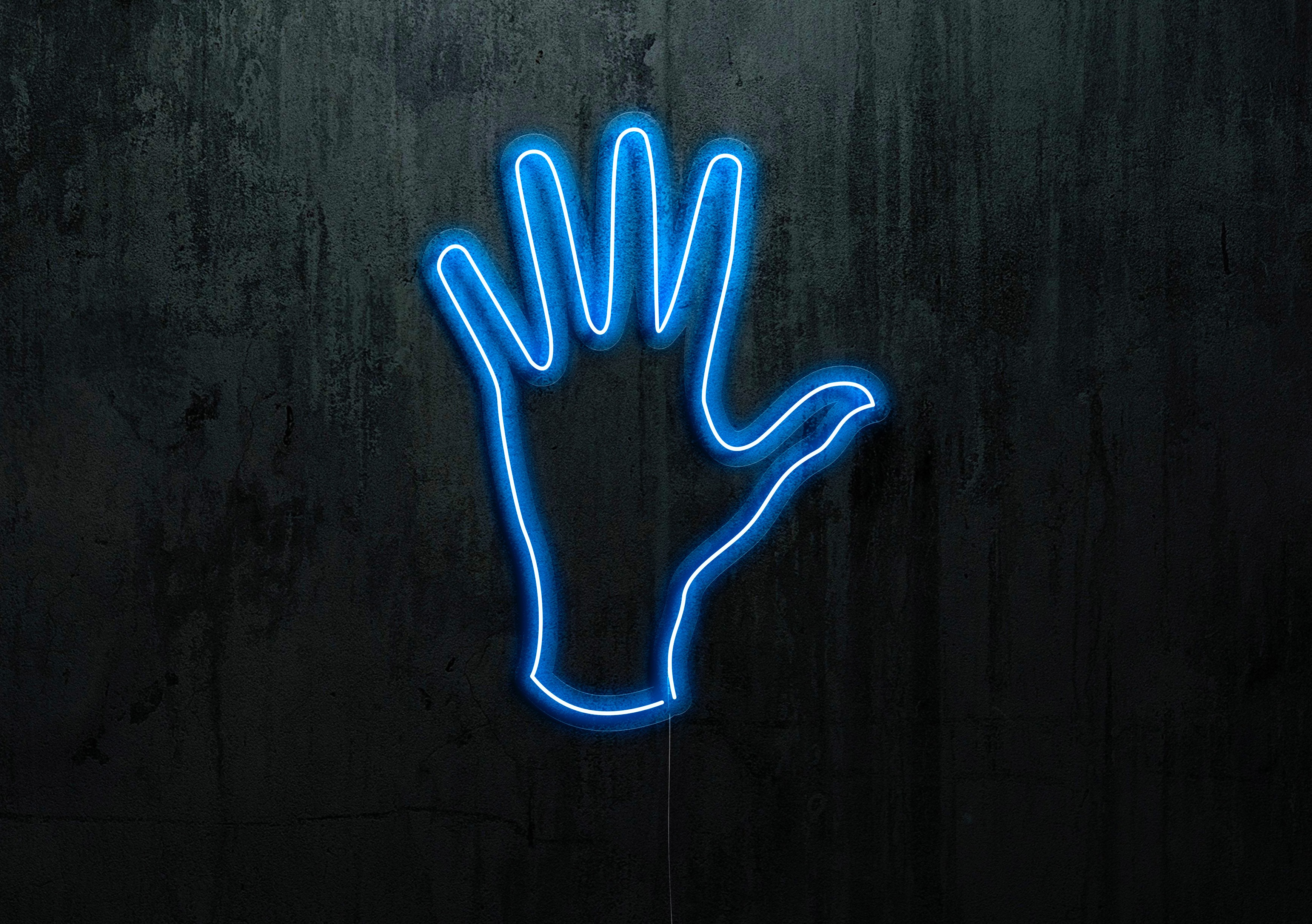 Carteles de neón LED - Luces de neón "Mano"